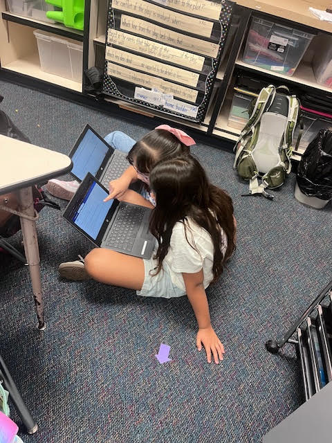 Close-up of a student mid-thought, typing a response on a Curipod activity
